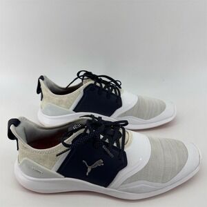 PUMA Men's Ignite NXT Lace Golf Shoes White/Silver Size‎ 10 US